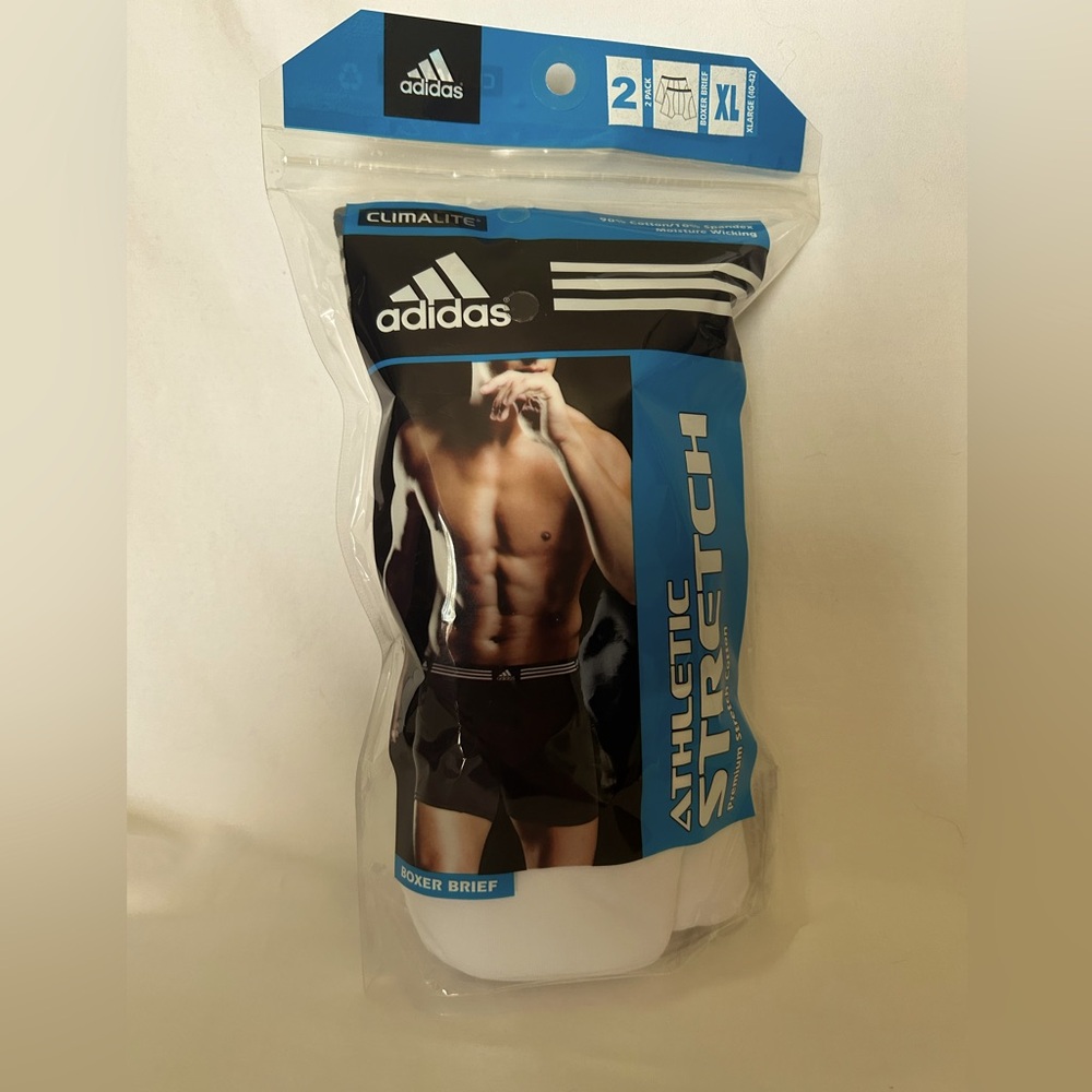 Adidas athletic stretch boxer brief (2Pk) size XL
